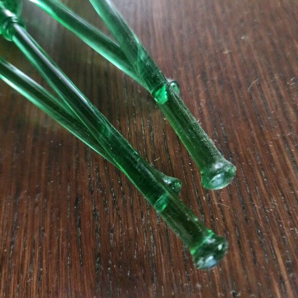 Vintage Set of 4 Green Pebbled Art Glass Cocktail Muddlers Muddling Sticks 5.25” - Picture 3 of 6